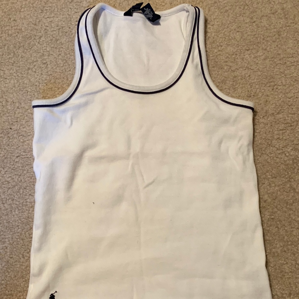 Girls' Ralph Lauren White Tank Top